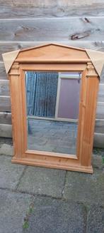 Masief houten spiegel, Huis en Inrichting, Woonaccessoires | Spiegels, Minder dan 50 cm, Ophalen of Verzenden, Zo goed als nieuw