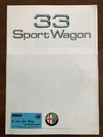 Alfa Romeo 33 SportWagon folder 1988, Alfa Romeo, Nieuw, Ophalen of Verzenden, Alfa Romeo
