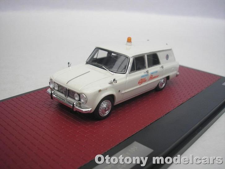 Alfa Romeo Giulia 105 Assistance 1962 - 1972 Wit 1/43 Matrix, Hobby en Vrije tijd, Modelauto's | 1:43, Nieuw, Auto, Overige merken