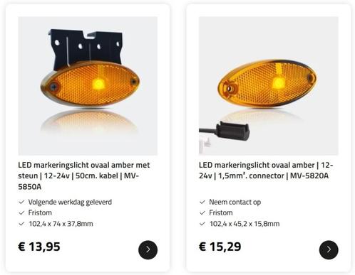 markeringslichten LED amber, rood of wit. Op voorraad, actie, Auto diversen, Overige Auto diversen, Ophalen of Verzenden
