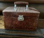 Vintage leren beautycase jaren 50/60, Ophalen of Verzenden