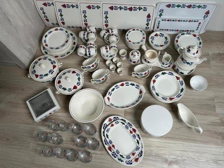 Boerenbont servies (zga nieuw), Antiek en Kunst, Antiek | Servies compleet, Ophalen