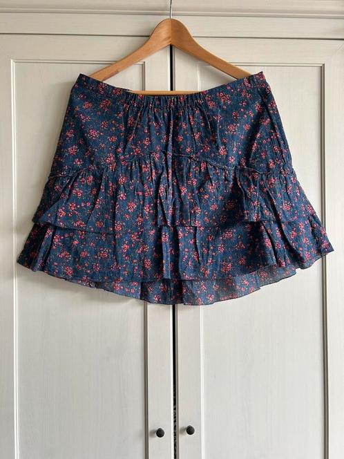 Zomerse blauwe rok met bloemetjes patroon van H&M maat 40, Kleding | Dames, Rokken, Zo goed als nieuw, Maat 38/40 (M), Blauw, Boven de knie