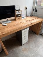 Steigerhouten bureau, Huis en Inrichting, Bureaus, Ophalen, Gebruikt, Bureau