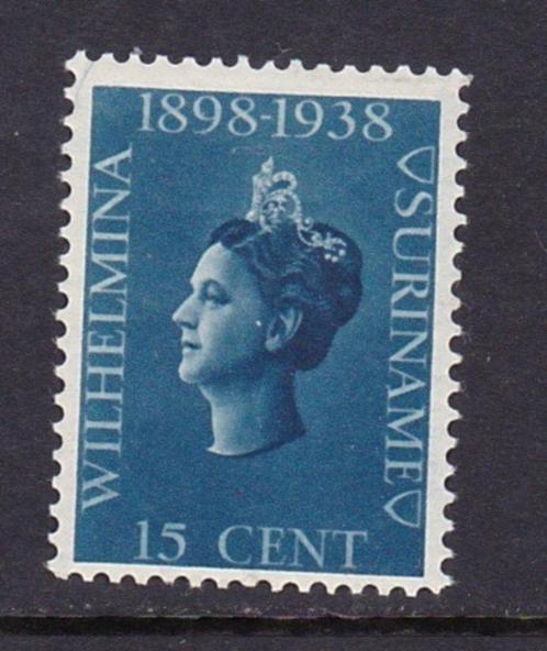 Suriname 189 Kon. Wilhelmina postfris (sporen van plakker), Postzegels en Munten, Postzegels | Suriname, Postfris, Verzenden