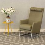 2x Montis Madonna fauteuils olijfgroen leder, Ophalen of Verzenden, Zo goed als nieuw, Leer