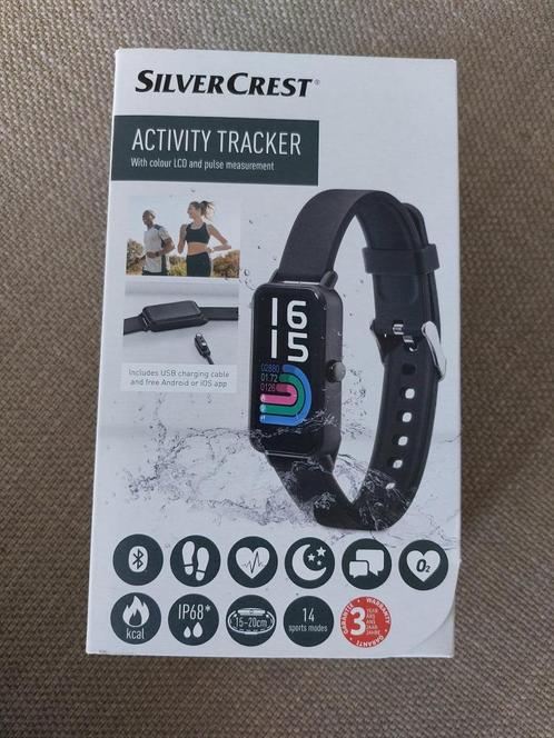ACTIVITY-TRACKER Silver Crest, Sieraden, Tassen en Uiterlijk, Activity trackers, Zo goed als nieuw, Android, Zwart, Waterdicht