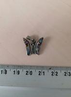 Mooie Alpaca zilver Mexico hanger vlinder met parelmoer, Sieraden, Tassen en Uiterlijk, Overige materialen, Gebruikt, Ophalen of Verzenden