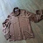 Mango satijnen blouse bruin mt  M, Maat 38/40 (M), Mango, Bruin, Ophalen of Verzenden