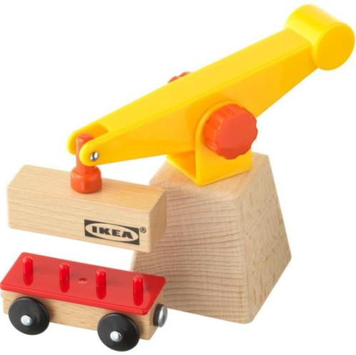 Ikea LILLABO Hijskraan en wagen, 3-delig, Kinderen en Baby's, Speelgoed | Houten speelgoed, Overige typen, Ophalen of Verzenden