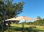 Zweef Parasol Torino 300 x 300, Ophalen, Kantelbaar, 3 tot 4 meter, Zweefparasol