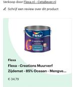 Nieuwe Flexa Creations Muurverf - 85% Oceaan, Ophalen, Blauw, Nieuw, Verf