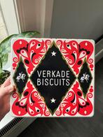 Verkade biscuits blik vintage brocante retro nostalgisch, Verzamelen, Blikken, Ophalen of Verzenden, Gebruikt, Koek(jes), Verkade