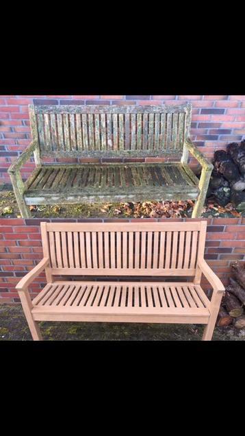 Teak tuinmeubelen/houten schoonmaken-onderhoud zomerfris💪 beschikbaar voor biedingen