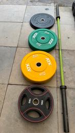 ATX Olympische Halterstang + Halterschijven Set, Sport en Fitness, Fitnessmaterialen, Ophalen, Gebruikt, Armen, Halterset