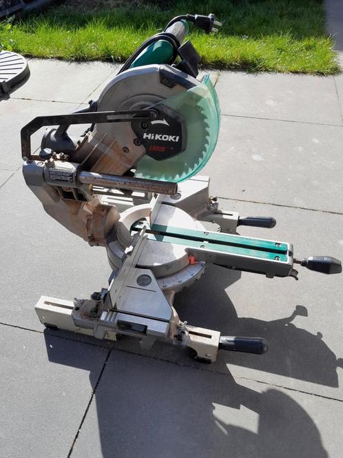 hikoki c 8fshg afkortzaag, Doe-het-zelf en Verbouw, Gereedschap | Zaagmachines, Gebruikt, Afkortzaag, 1200 watt of meer, 70 mm of meer