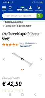 Deelbare  klaptafelpoot grey, Caravans en Kamperen, Caravan accessoires, Ophalen of Verzenden, Zo goed als nieuw