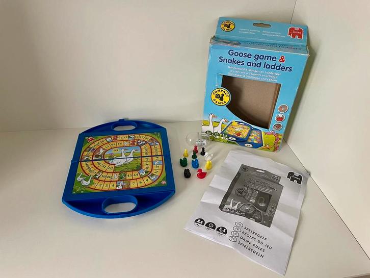 Reisspel Ganzenbord en Slangen & Ladders, Hobby en Vrije tijd, Gezelschapsspellen | Bordspellen, Een of twee spelers, Drie of vier spelers