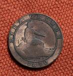 Spanje 10 centimos 1870, Ophalen of Verzenden, Overige landen, Losse munt
