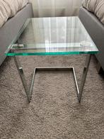 Glazen bijzettafel, Huis en Inrichting, Glas, Rond, Gebruikt, 45 tot 60 cm