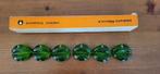 Vintage messenlegger groen glas Pukeberg Zweden, Antiek en Kunst, Ophalen of Verzenden