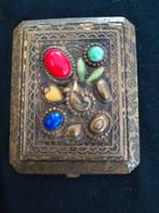 Antieke Poederdoos met Sierstenen, Ophalen of Verzenden