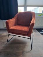 Fauteuil van Bommel velvet congac, Huis en Inrichting, Fauteuils, Ophalen, Nieuw, Metaal, Scandinavisch, luxe