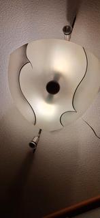 Retro plafondlamp, Huis en Inrichting, Lampen | Plafondlampen, Ophalen, Gebruikt, Glas, Retro