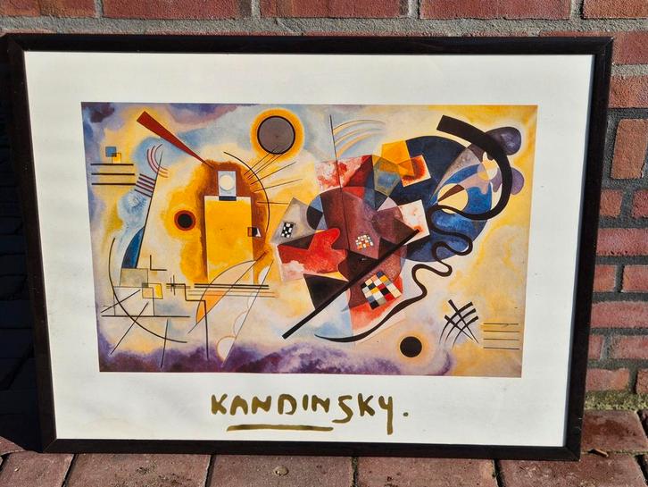 Kandinsky - Geel - Rood - Blauw, Antiek en Kunst, Kunst | Schilderijen | Abstract, Ophalen of Verzenden