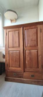 Teak houten computer kast, Ophalen, 70 tot 120 cm, 120 tot 170 cm