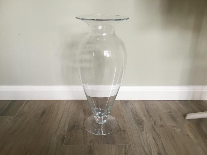 Vazen/grote glazen vazen 55 cm H/vaas, Huis en Inrichting, Woonaccessoires | Vazen, Zo goed als nieuw, Overige kleuren, 50 tot 75 cm