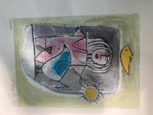 Corneille vrouw, zon, maan, Antiek en Kunst, Kunst | Schilderijen | Modern, Ophalen of Verzenden