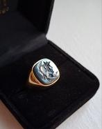 14 karaat gouden zegelring hematiet intaglio, 18 tot 19, Gebruikt, Ophalen of Verzenden, Dame of Heer