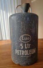 Antieke emaille Esso petroleumkan 5 liter, Antiek en Kunst, Ophalen of Verzenden