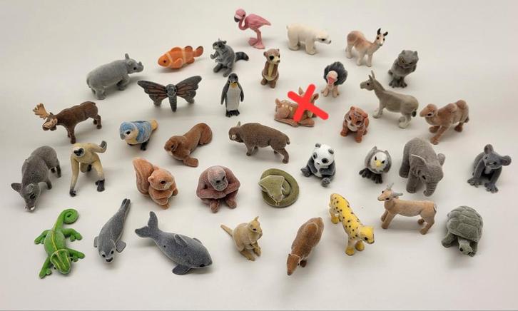 Wilde dieren miniatuur - 36 Troetels, Verzamelen, Dierenverzamelingen, Zo goed als nieuw, Beeldje of Figuurtje, Ophalen of Verzenden