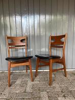Vintage Deens Design Stoelen Set, Ophalen, Gebruikt, Twee, Bruin
