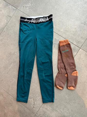 Fijne paardrijbroek met sokken mt 116  beschikbaar voor biedingen