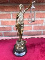 bronzen kwaliteitsbeeldje, Vrouwe Justitia, 24 cm hoog, Antiek en Kunst, Ophalen of Verzenden, Brons