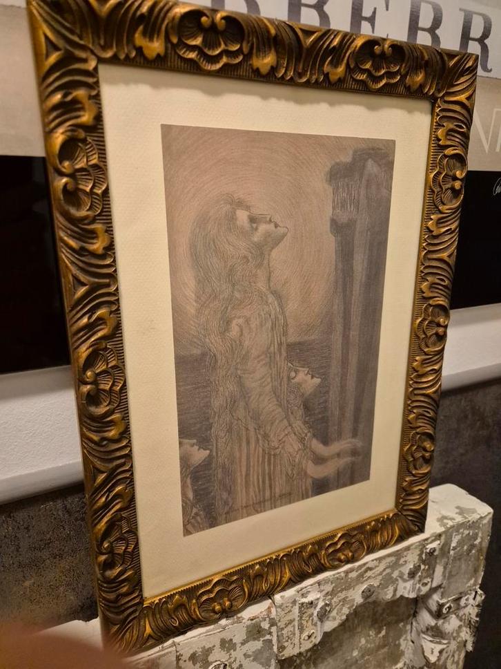 Jan Toorop Schets Panis Angelicus, 1897, Antiek en Kunst, Kunst | Litho's en Zeefdrukken, Ophalen of Verzenden