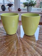 2 NIEUWE SCHEURICH BLOEMPOTTEN., Tuin en Terras, Bloempotten, Rond, Nieuw, Ophalen of Verzenden, Balkon