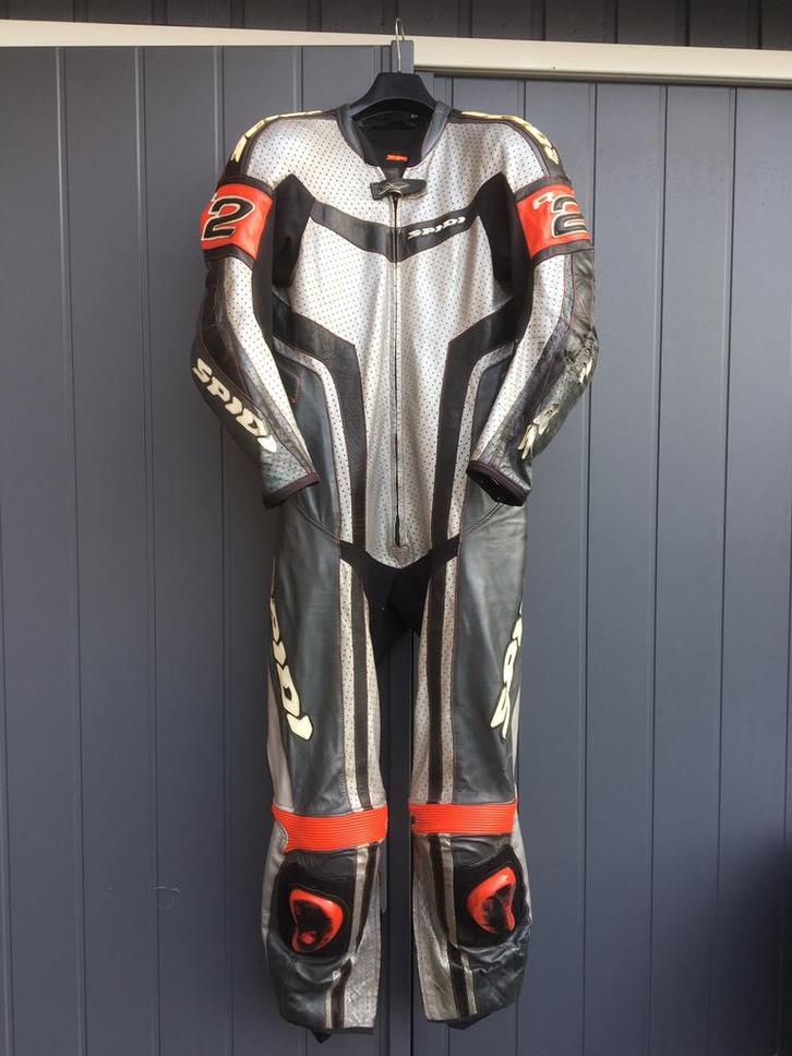 Spidi R2 overall | Maat 54 | Kangoeroeleer, Motoren, Kleding | Motorkleding, Overall, Heren, Tweedehands, Ophalen