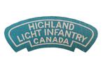 Highand Light Infantry canvas embleem, Buiten bedrijf, Overige gebieden, Ophalen of Verzenden, Embleem of Badge