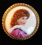 Broche van Limoges ( porselein), Sieraden, Tassen en Uiterlijk, Ophalen of Verzenden, Gebruikt, Overige materialen