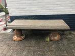 Betonnen bank met 2 betonnen poten 1.35 x 48 tuinbank, Ophalen, Gebruikt