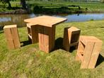 Biertafel set van steigerhout., Ophalen, Zo goed als nieuw