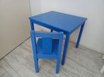 blauwe kinder tafel en kinder stoel van Ikea Kritter, Kinderen en Baby's, Kinderkamer | Tafels en Stoelen, Ophalen, Gebruikt, Tafel(s) en Stoel(en)