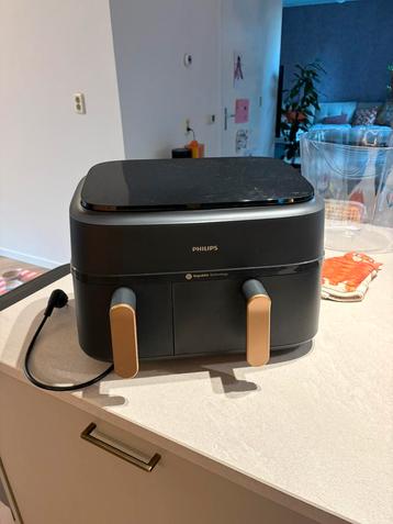 PHILIPS 3000 Series Dual Basket Airfryer NA352/00 Zwart beschikbaar voor biedingen