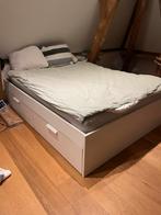 IKEA bed met lades - veel opbergruimte!, Huis en Inrichting, Slaapkamer | Bedden, Ophalen, Gebruikt, Wit, Tweepersoons