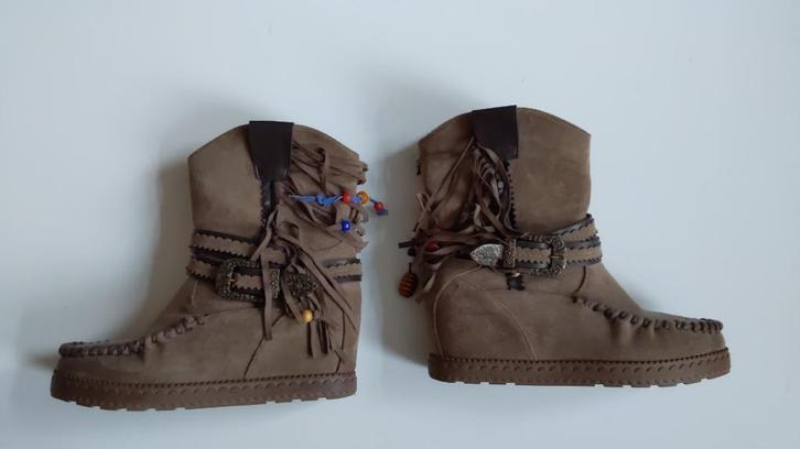 Ibiza Booho laarzen, Kleding | Dames, Schoenen, Zo goed als nieuw, Hoge laarzen, Bruin, Ophalen of Verzenden