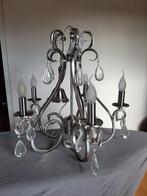 Hanglamp 5 arms, Huis en Inrichting, Lampen | Hanglampen, Ophalen of Verzenden, Gebruikt, Glas, 50 tot 75 cm